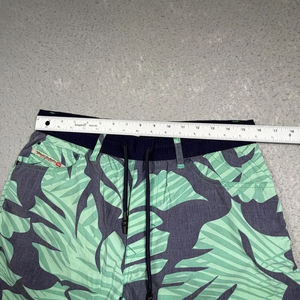 Diesel Beachwear Shorts Men’s Medium Blue  Drawstring Swim Beach Trunk